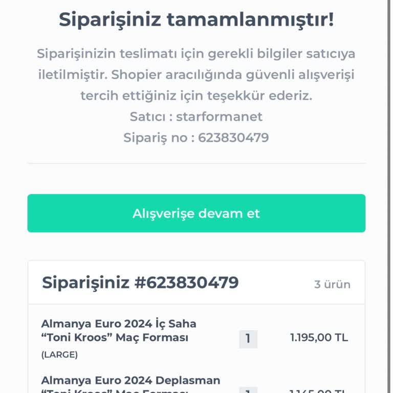 Yıldız Forma Satıcı Mesajlarımı Görmezden Geliyor