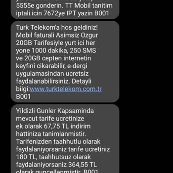 Türk Telekom Söz, ONAY Mesaj Cevap Vermedi