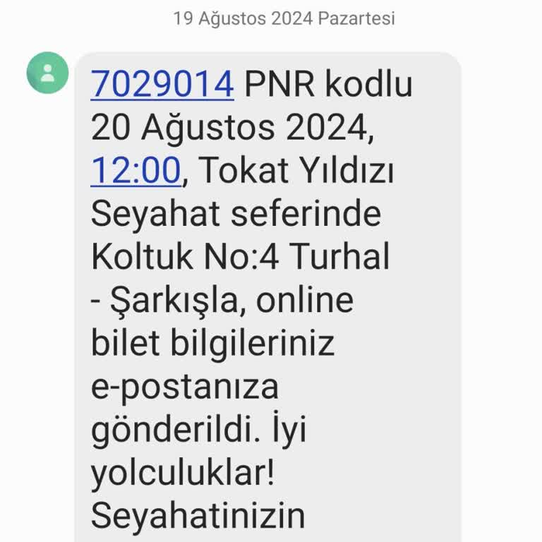 Tokat Yıldızı Yanlış Bilet Alımı Ve İade Sorunu