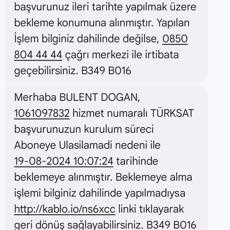 TÜRKSAT Kablo Net Hizmet Kalitesizliği