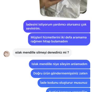 Mutty Butik Görseldekini Satışa Sunup Farklı Defolu Bir Ürün Gönderdi.