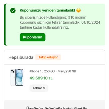 Hepsiburada Satışı Hatalı Fiyat Sebebiyle İptal Etti