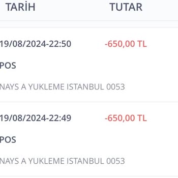 Nays Hesaba Para Aktarılmadı