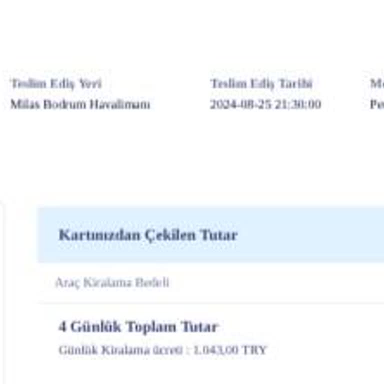 Enuygun.com Araç Kiralama Hizmet İadesi