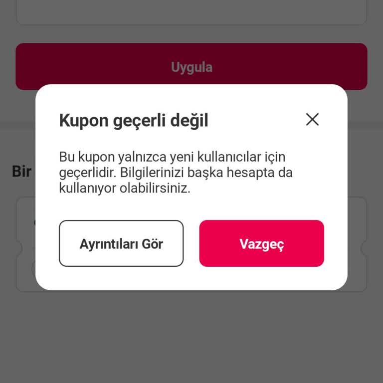 Yemek Sepeti Kupon Kodu Sorunu