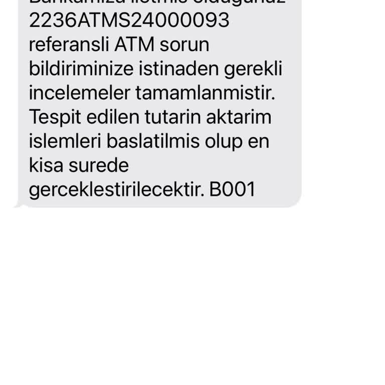 Ziraat Bankası Ortak ATM'sinde Kayıp Para Sorunu