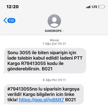 Gardrops Ürün Geri İade