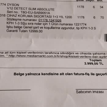 Dyson V12 Detect Slim Absolute Cihazın Mobilya Altı Aparatı Kırılma