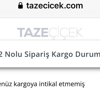 Taze Çiçek (tazecicek.com) Teslim Edilmeyen Sipariş, Yanlış Beyan Ve Cevapsız Şikayet