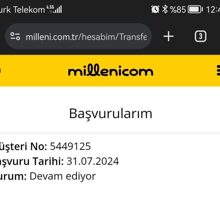 Millenicom 20 Gündür Nakil Yapılmıyor
