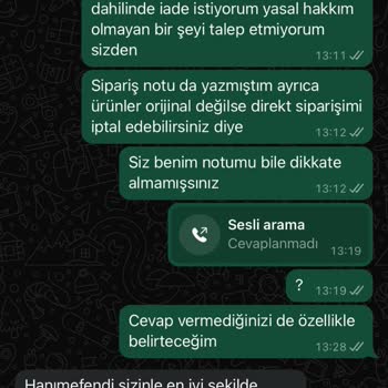 Sneakershome_tr İade Kabul Etmiyor, Siparişi Eksik Yolluyor