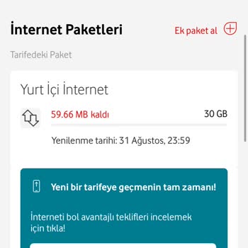 Vodafone İnternet Kullanımı Ve Kampanya Mağduriyeti