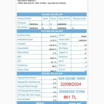 İBB - İstanbul Büyükşehir Belediyesi Yanlış Fatura Kesimi Ve İtiraz Süreci