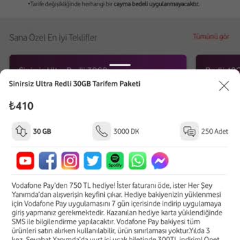 Vodafone Pay 750 TL Yükleme Yapmıyor
