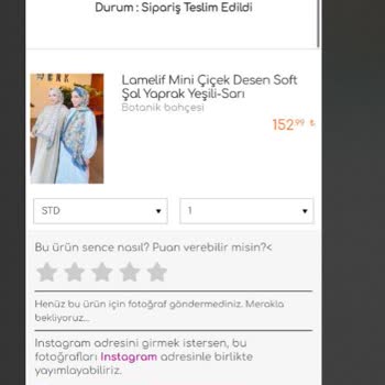 Lamelif Giyim Yanlış Ürün Gönderimi