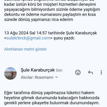 Rossmann Online Alışveriş Hüsranı