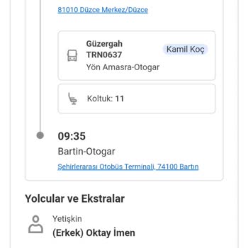 Kamil Koç Para İadesi Yok