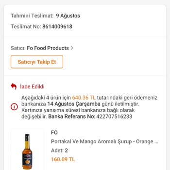 Trendyol Express Trendyol Aldığım Ürünleri Göndermiyor