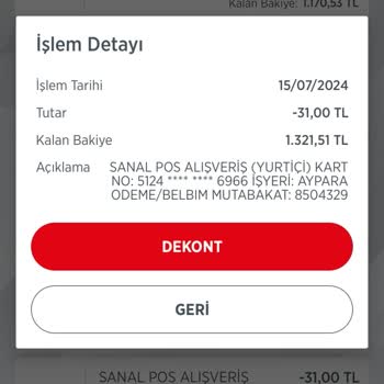 Aypara Belbim İzinsiz Para Çekilmesi