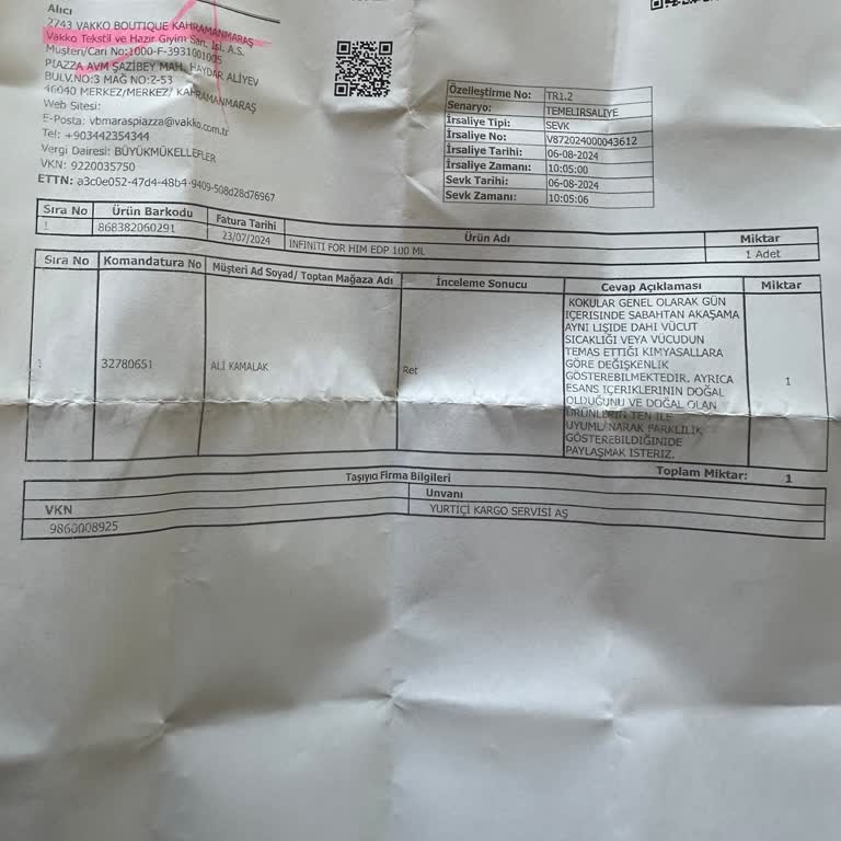 Vakko Parfümü Ama Doldurma Olanı