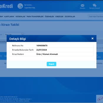 Yapı Kredi Bankası Harcama İtirazımın Gecikmesi Hakkında