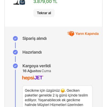 Hepsijet Kargom Aktarmada Kayboldu!