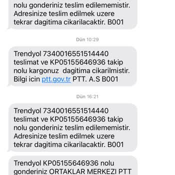 PTT Kargo, Kargoyu Eve Getirmeden, Teslim Edilemedi Diyor.