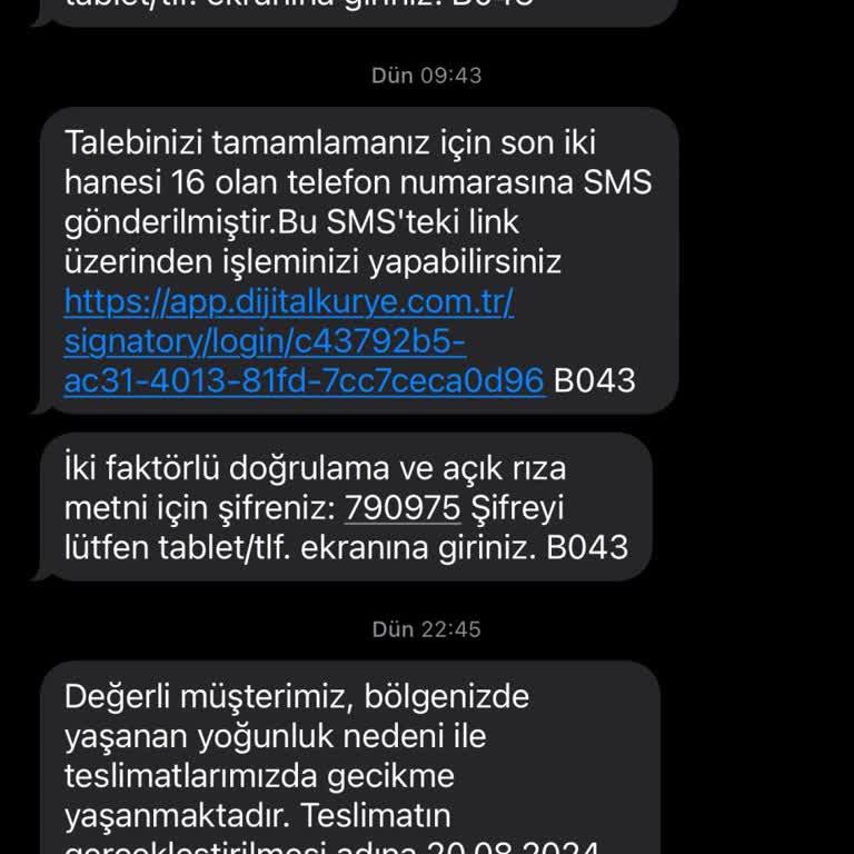 Dijital Kurye Gelmiyor İletişim Yok