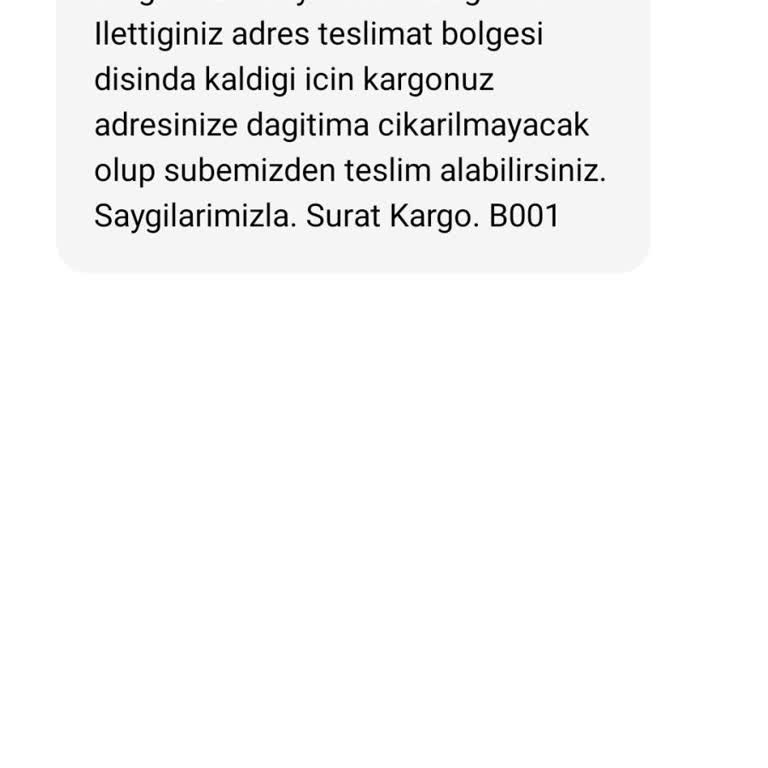 Sürat Kargo Tekirdağ Saray Şube