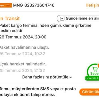 MNG Kargo Gümrükten Teslim Almıyor