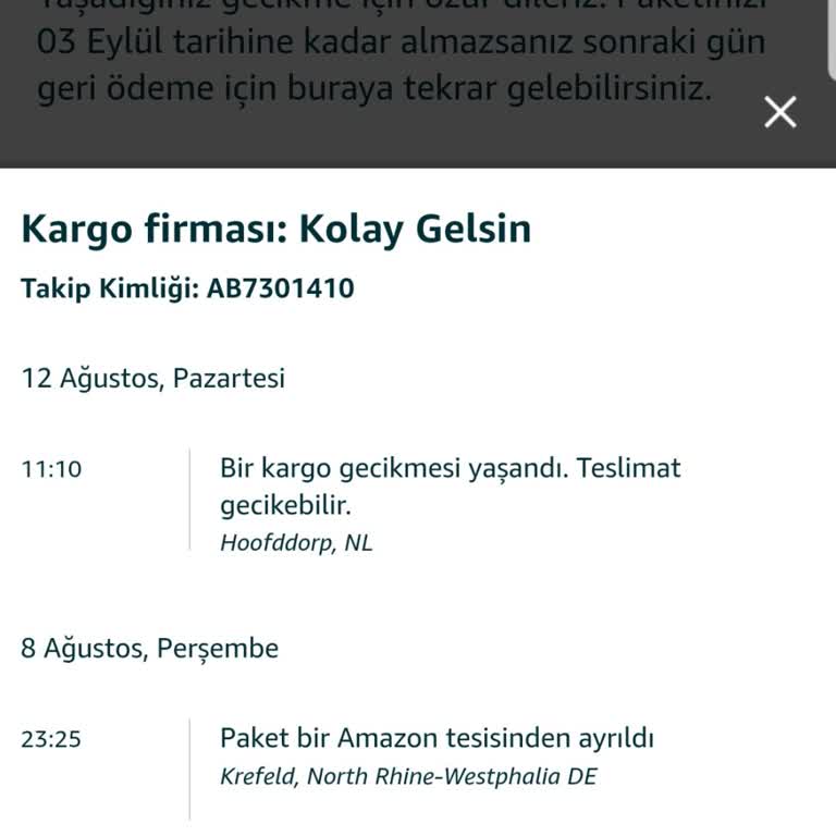 Amazondan Aldığım Kargom Hala Hollanda'da Görünüyor.