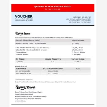 Queen Resort Alanya Quen Resort Otel 40 Gündür Ücret İadesi Yapmadı