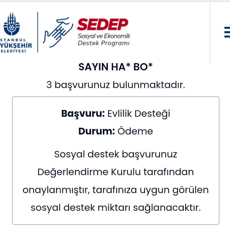 İbb Sedep Evlilik Desteği Hk.