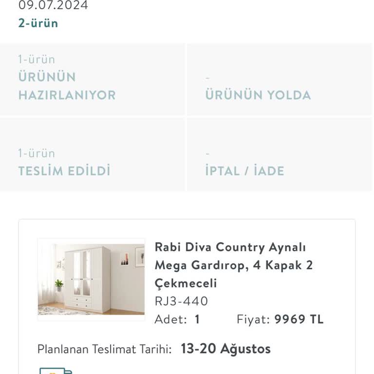 Vivense 1.5 Aydır Gardırobumu Kargolamıyor.