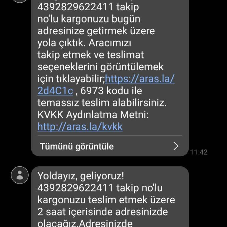 Aras Kargo Kargo Teslimi Yapmıyor.