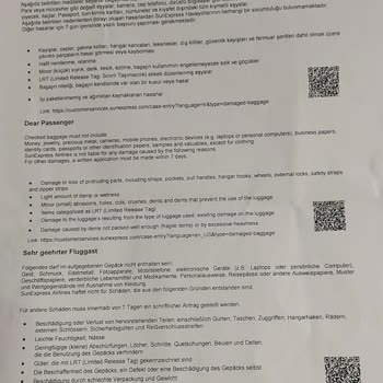 Sunexpress Bagaj Hasarı İle İlgilenmedi