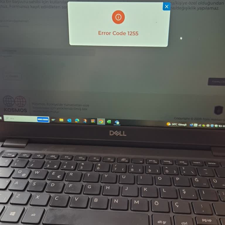 Kosmos Vize Hizmetleri Error Code 1255