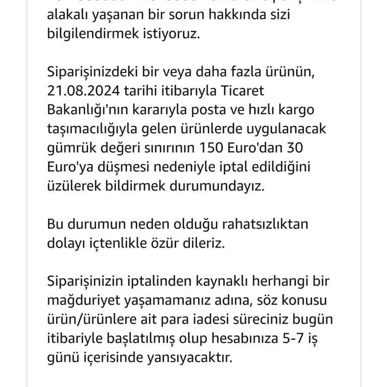 Amazon Siparişi Kafasına Göre İptal Ediyor