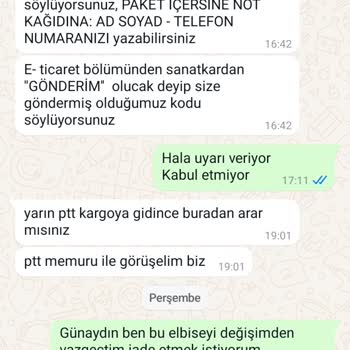 Emine Aydın İletişim, Kargo Ücreti Ve İade Sıkıntılı