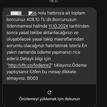 Yanlış Fatura Bildirimi ve İcra Tehdidi