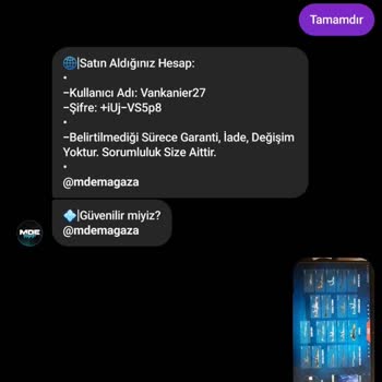 MDE Mağaza Dijital Ürünümün Şifresi Değiştirildi