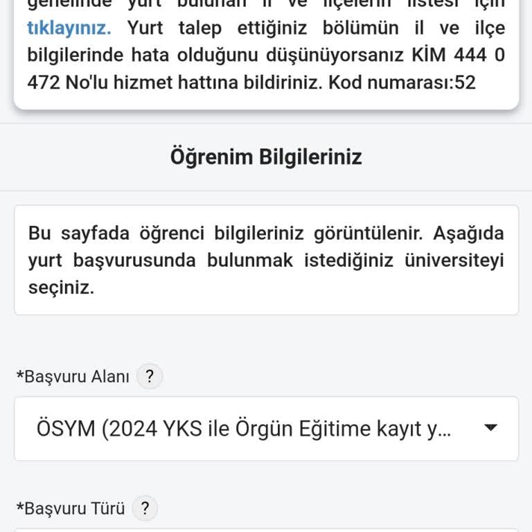 Bayburt Üniversitesi KYK Yerleşim Sorunu
