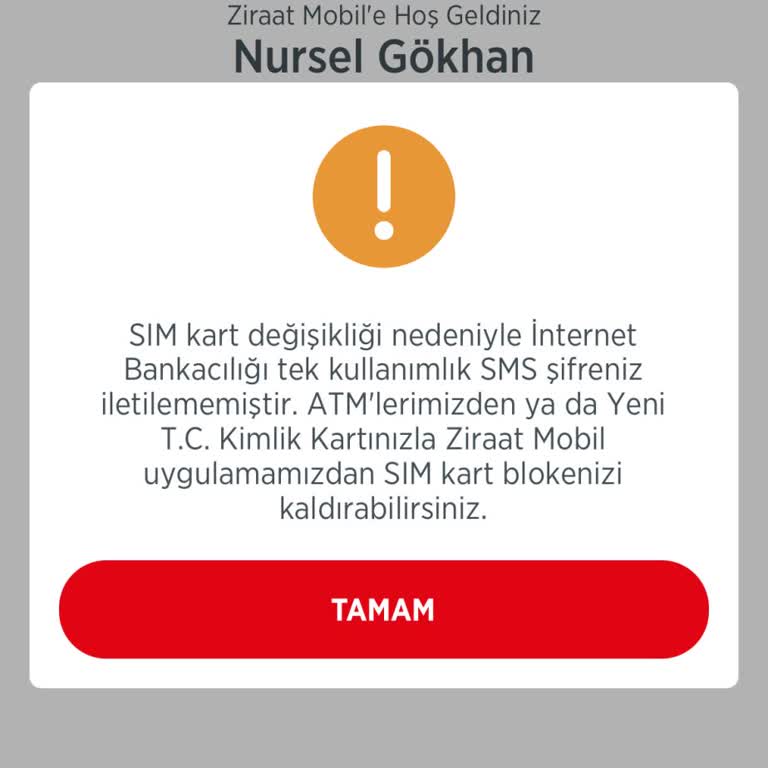 Ziraat Bankası Ziraat Kartımın Şifre Ve Sim Kart Blokesini Kaldıramıyorum