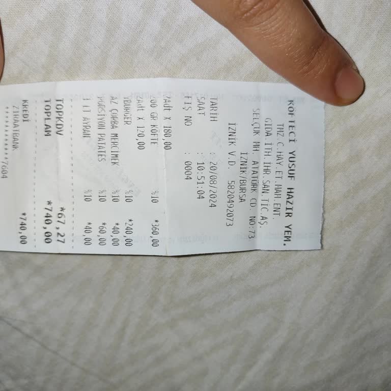 Köfteci Yusuf İznik Şubesi Kıl Çıktı