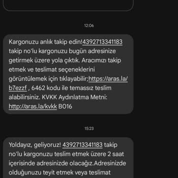 Aras Kargo Teslim Edilmeyen Ürün