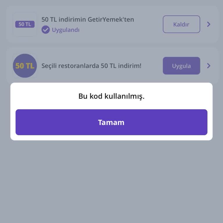 Getir Yemek Kupon Sorunu?!