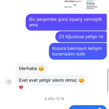 Hilay Tasarım 20 Gün Oyalayıp Ürünümü Yetiştiremediler