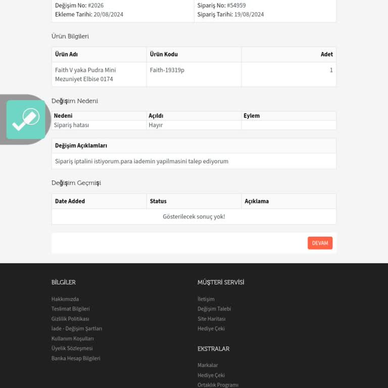 Seninmoda.com İade Yapılmıyor Kargoya Da Verilmiyor!