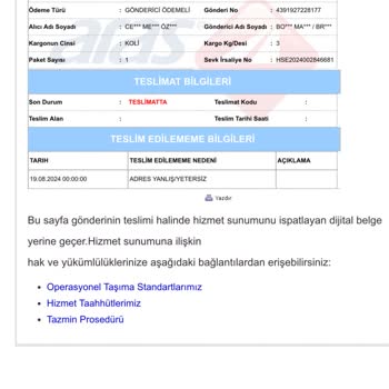 Kargo Şikayeti Boyner Aras Kargo Teslimatı 2 Gündür Yapamıyor