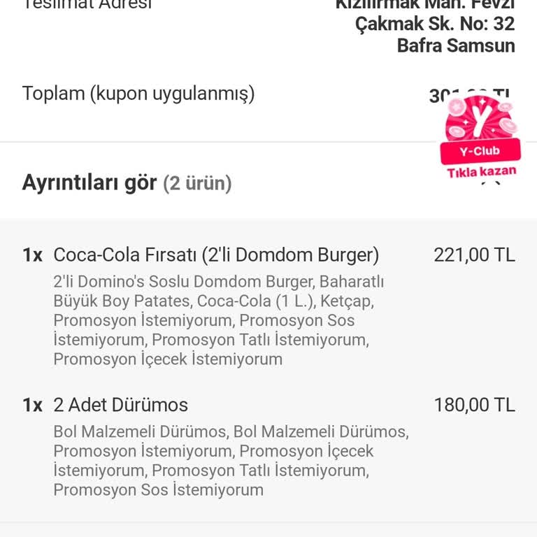 Domino's Pizza Sipariş Gecikmesi Ve Kampanya Sorunu